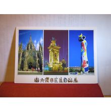 multiview, BARCELONA, SPAIN used postcard 2009 pm #
