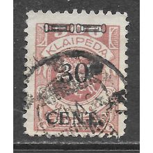 MEMEL 1923 Mi 175 30 CENT SURCH ON 500M KLAIPEDA USED LITHUANIA PRINT WORKS