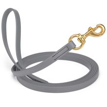 Dog Pet Leash Battleship Gray w/ Brass Hardware W 5/8" - L15'