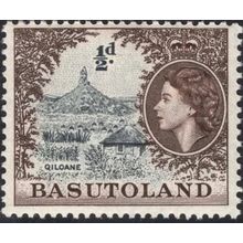 Basutoland QEII 1954 ½d Grey Black & Sepia Qiloane Unmounted Mint MNH SG43 stamp