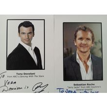 Tony Dovolani Dancing .. And Sebastian Roche General Hospital Original Autograph