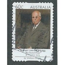 AUS 2012 60c (S/A) 'NOBEL PRIZE WINNERS - BRAGG ' FINE USED (EBID36-911)