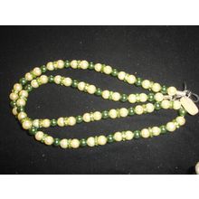 Elegant 26" cream & green glass lanyard cord sun reading driving glasses