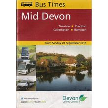 MID DEVON BUS TIMETABLE from 20th September 2015 Devon County Council as new =