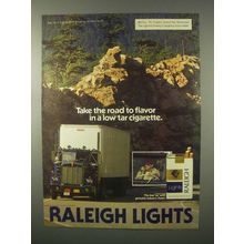 1980 Raleigh Cigarettes Ad - Take the Road to Flavor