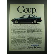 1988 Honda Accord Coupe Ad - Coup