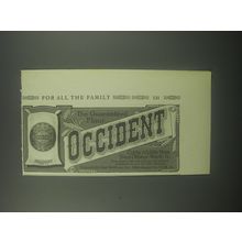 1913 Occident Flour Advertisement - The guaranteed flour