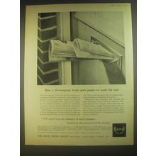 1958 Reed Paper Group Advertisement - 19-company team puts paper to work for you