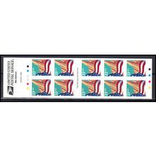 3278d 33c U.S. Flag Over City Very Fine MNH Pane/10 P# V1111 L01422 (2)