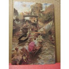 BOULTERS LOCK 1895, by E V Gregory, MAIDENHEAD, BERKSHIRE, unused postcard. =