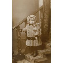 Leytonstone Worried Child On Stairs Horse Jumping Real Photo Postcard