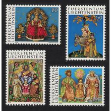 Liechtenstein Christmas Monastic Wax Sculptures 4v 1976 MNH SG#647-650