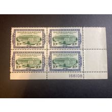 ICOLLECTZONE US R733 Revenue Plate Block XF NH