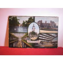 multiview, BIRMINGHAM, WARWICKSHIRE used antique postcard. 1920 pm =