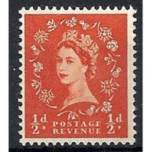 1960 SG610 1/2d Orange-Red Wilding Wmk Crowns Phosphor Unmounted Mint...