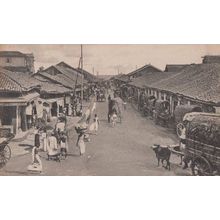 Pettah Colombo Market Street Scene Columbia African Antique Postcard