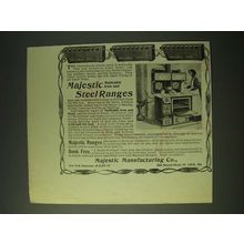 1900 Majestic Manufacturing Co. Ad - Majestic Malleable iron and steel ranges