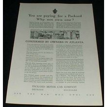 1929 Packard Car Ad, Why not own one? NICE!!!