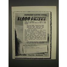 1947 Alberta Travel Bureau Ad - Photogenic Alberta offers prizes