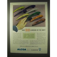 1947 Alcoa Aluminum Ad - What Color do You Want?