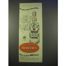 1955 Booth's Dry Gin Ad - To Make A Good Show Better