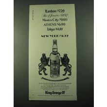 1969 King George IV Scotch Ad - London $7.28