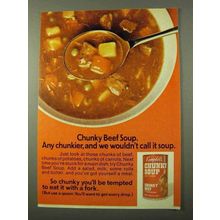 1971 Campbell's Chunky Beef Soup Ad - Any Chunkier