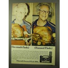1971 Polaroid Focused Flash 400 Camera Ad - Too Much