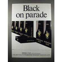 1986 John Player Special Cigarette Ad - Black on Parade