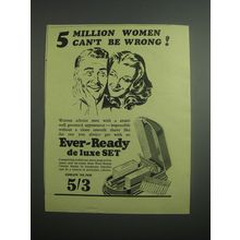 1948 Ever-Ready De Luxe Razor Set Ad - 5 Million women can't be wrong