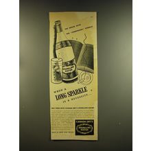 1937 Canada Dry's Sparkling Water Ad - When a Long Sparkle is a necessity