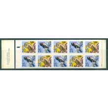 2284-2285b Bk160 25c Grosbeak-Owl Very Fine MNH 2 Pane/10 P# 1211 L00137
