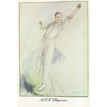 Arthur Percy Frank Chapman Kent England Cricket Painting Postcard