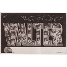 A Name Called Walter Big Letters Real Photo Actress Postcard