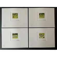 Sao Tome 2004 Epreuve d'Artiste Mi. 2634 - 2637 Echecs Chess Schach GREEN VERT