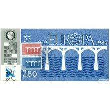 004 Carte officielle Exhibition Zürich 1984 FDC France Europa CEPT Pont Bridge