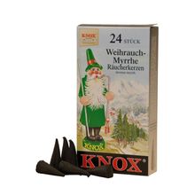 13120 - Knox Large Incense - Myrrh Scent - Box of 24 Pcs - 5"H x 2.5"W x .75"D