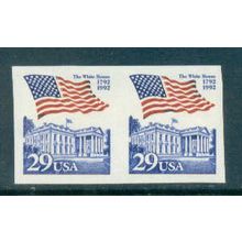 2609 29c U.S. Flag Over White House Imperf Fine MNH Pair W0598