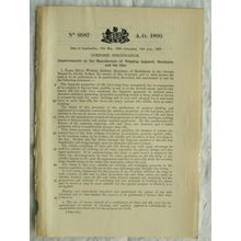 1895 Patent No. 9587 manufacture apparel, bandages, Karl Hug Weber, Krailsheim