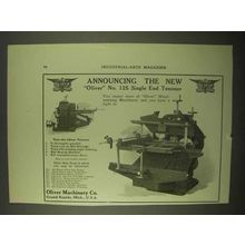 1922 Oliver No. 125 Single End Tenoner Ad