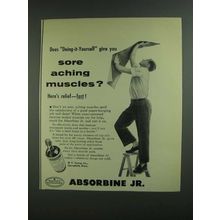 1955 Absorbine Jr. Ad - Sore Aching Muscles?