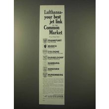 1963 Lufthansa Airlines Ad - Jet Link to Common Market