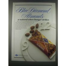 1985 Blue Diamond Smokehouse Almonds Ad - Hunger