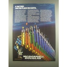 1985 McDonnel Douglas Electrophoresis Ad - A Factory Like No Place on Earth