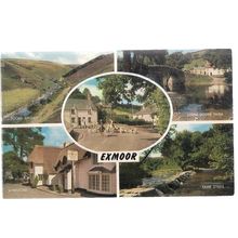 EXMOOR, DEVON.. multiview..unused vintage postcard by J. Salmon =