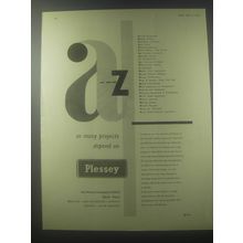 1954 Plessey Company Limited Ad - So many projects depend on Plessey