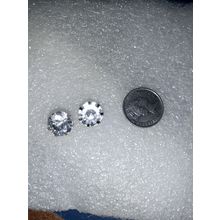 medium white stone pierced earrings brand new