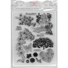 Oriental Garden Stamp Set. App 14x18cm. Stamping Cardmaking Scrapbooking Crafts