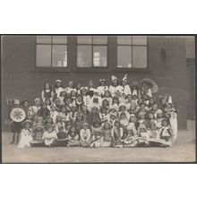 A School Play in Lancashire, c.1910 - RP Postcard