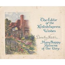 Birthday Greetings from the Kentish Express Antique Kent Ephemera